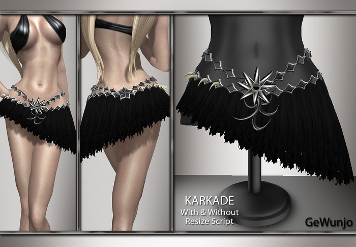 GeWunjo : KARKADE black skirt