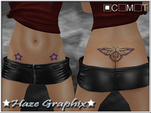 Butterfly / Stars Tattoo