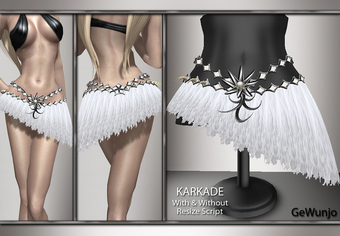 GeWunjo : KARKADE  white skirt