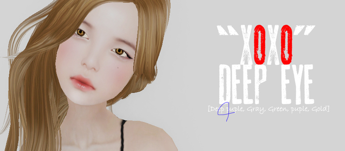 "XOXO" Deep Eye Deep puple