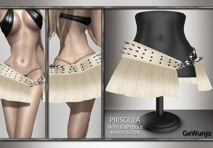 GeWunjo : PRISCILLA beige skirt