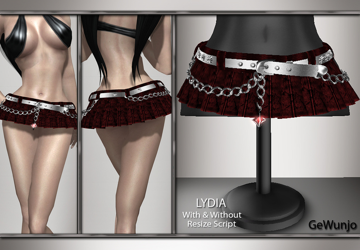 GeWunjo : LYDIA red skirt