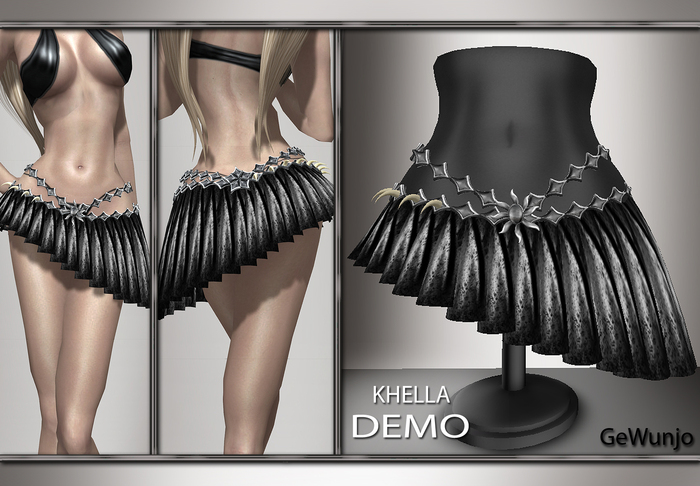 GeWunjo : KHELLA black skirt DEMO