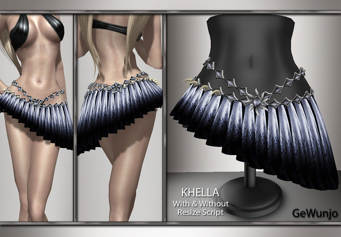 GeWunjo : KHELLA blue skirt