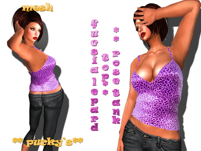 ** ROSE TANK TOP** fucsia lepard box