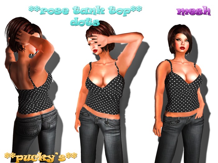 ** ROSE TANK TOP** DOTS box