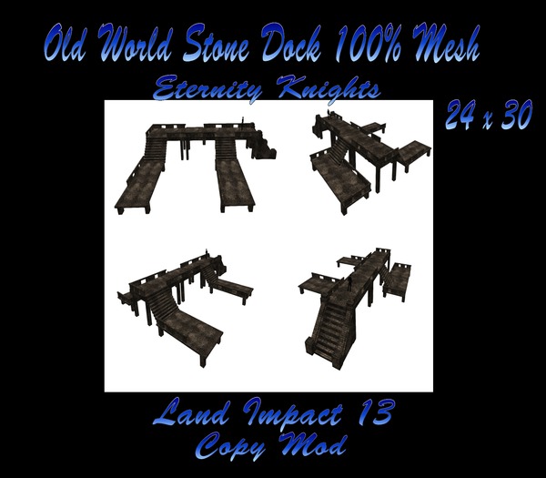 Old World Stone Dock 100% Mesh
