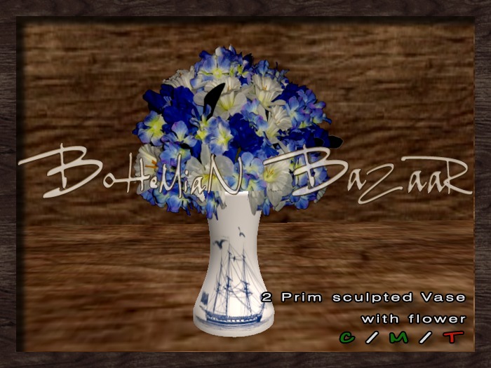 Marine Vase With Flowers