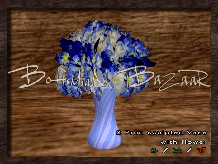 Blue Vase With Flowers