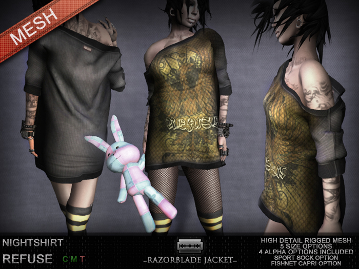 =Razorblade Jacket= Nightshirt /// Refuse