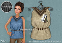 Bilo- Harnoor Blouse  (Chocolate) Full Mesh