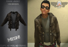 [UnderDogs] - Crook Jacket/Shirt - Tan Brown - MESH