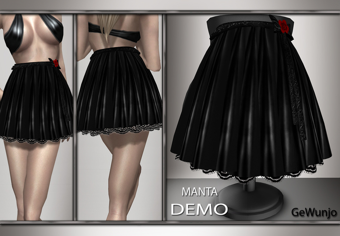 GeWunjo : MANTA black skirt DEMO