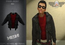 [UnderDogs] - Crook Jacket/Shirt  Mesh - Redness 