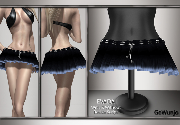 GeWunjo : EVADA blue skirt