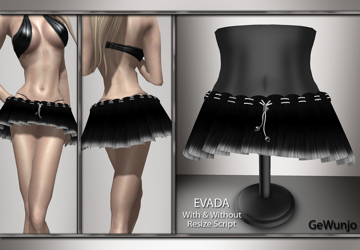 GeWunjo : EVADA black skirt