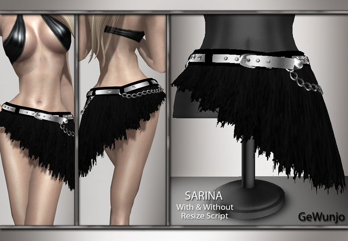 GeWunjo : SARINA black skirt
