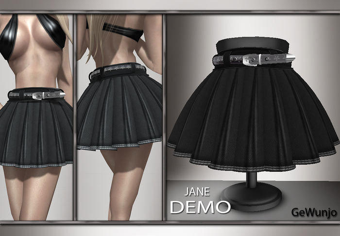 GeWunjo : JANE black skirt DEMO