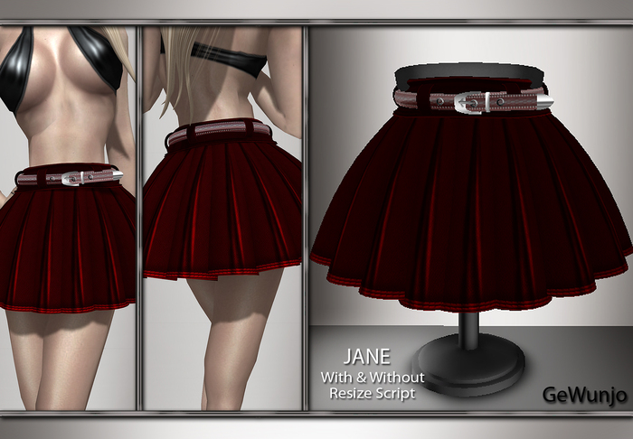 GeWunjo : JANE red skirt
