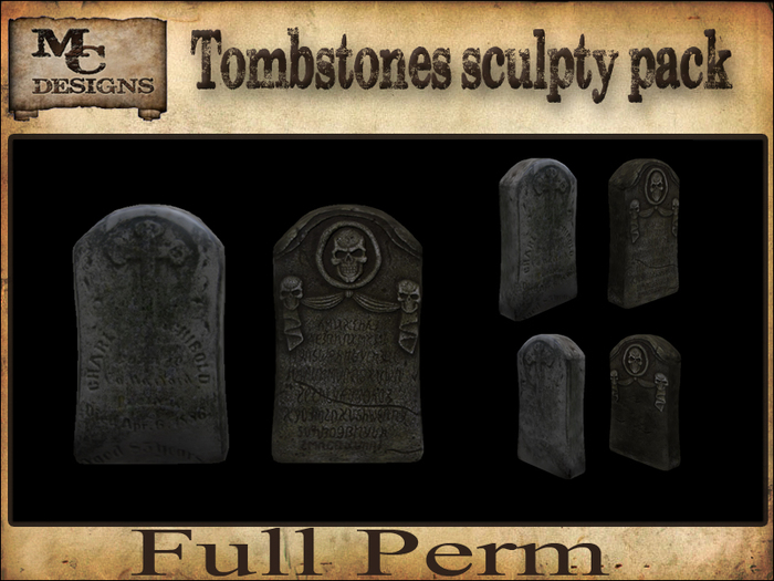 Mystic Cave-Tombstones sculpty pack