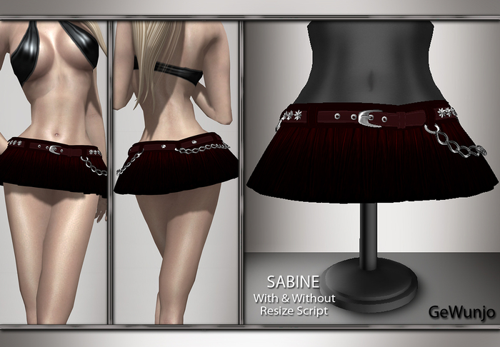 GeWunjo : SABINE red skirt