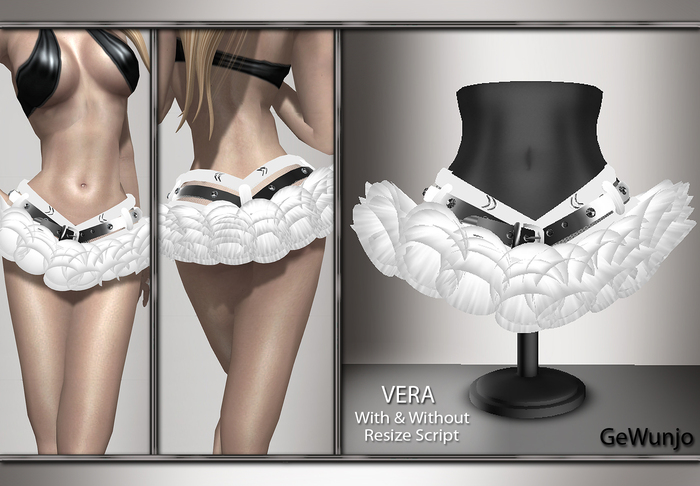 GeWunjo : VERA white skirt