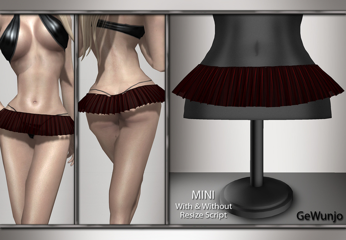 GeWunjo : MINI red skirt