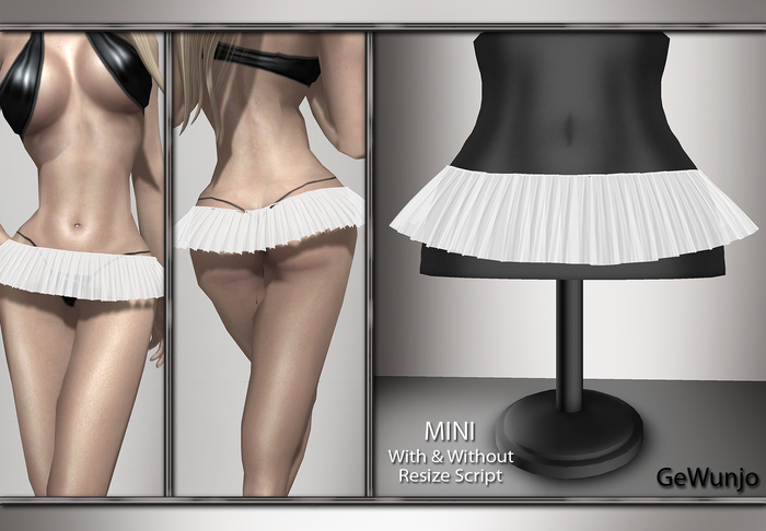 GeWunjo : MINI white skirt