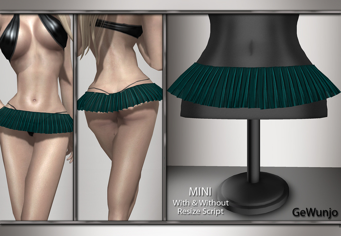 GeWunjo : MINI green skirt