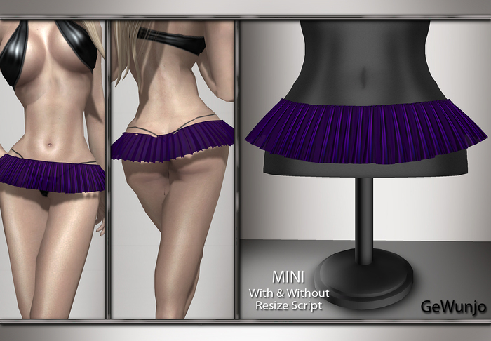 GeWunjo : MINI purple skirt
