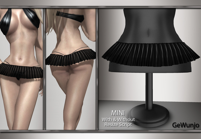 GeWunjo : MINI black skirt