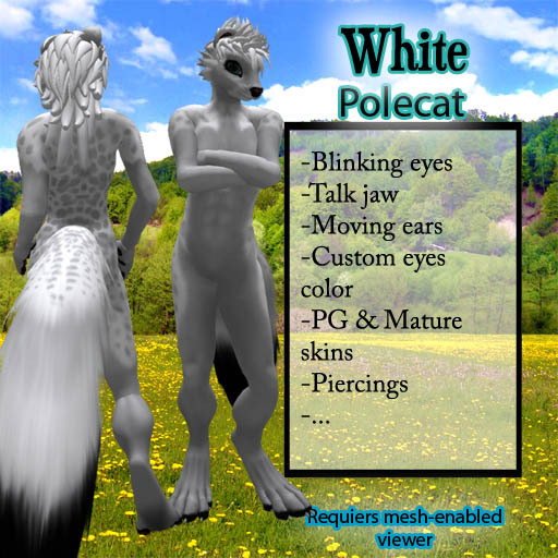 Furry Polecat - White