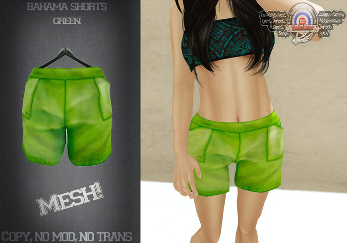 [UnderDogs] - Bahama Shorts Mesh - Green 