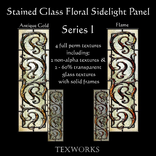 MD Stained Glass Floral Sidelight Series I (Boxed)  