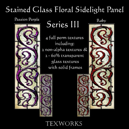 MD Stained Glass Floral Sidelight Series III 
