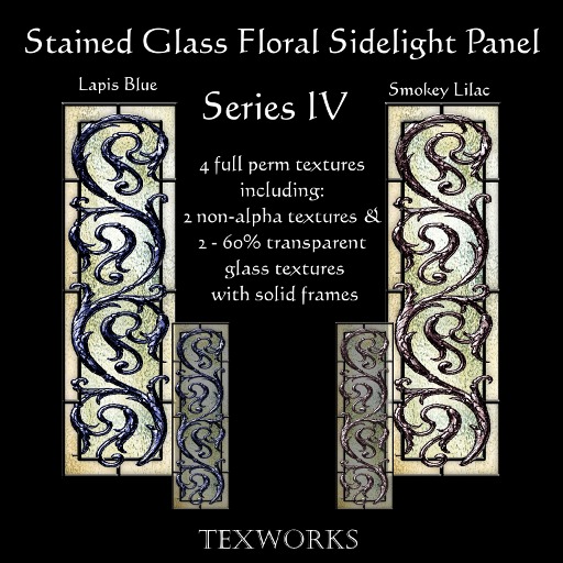 MD Stained Glass Floral Sidelight Series IV (Boxed) 