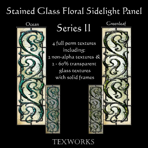 MD Stained Glass Floral Sidelight Series II