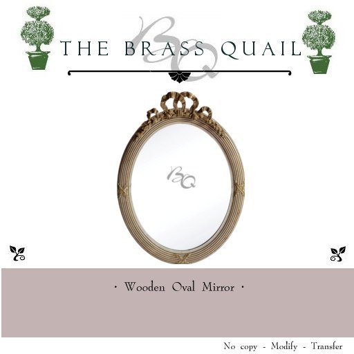 ·Oval Wooden Mirror·