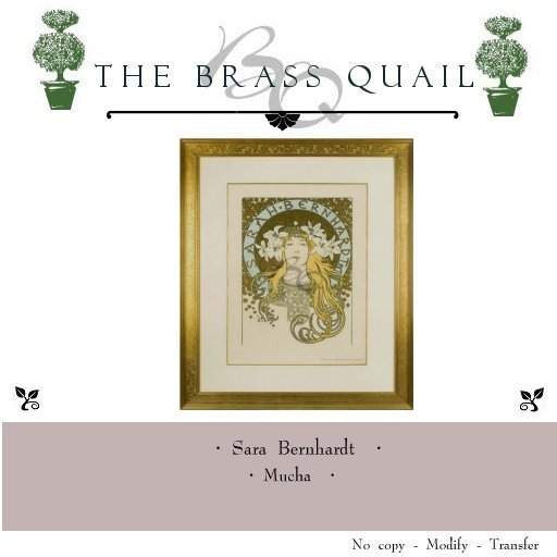 · Sarah Bernhardt, Mucha ·
