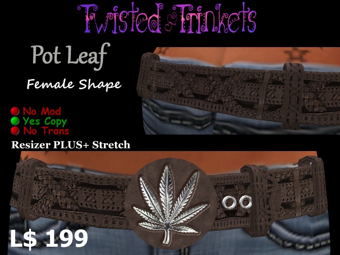 Belt Pot Leaf Brown (female)
