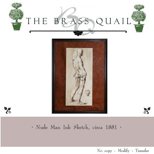 · Nude Man Sketch circa 1881 ·