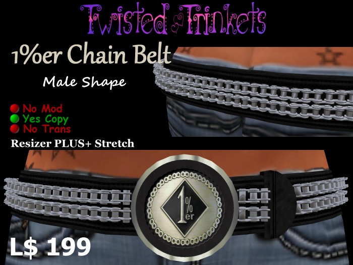 Belt 1%er Chain (male)