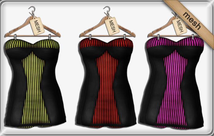 *Crazy* Glam Minidress Stripes   - MESH -