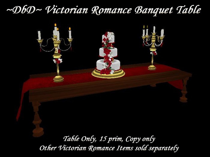 ~DbD~ Victorian Romance Banquet Table Boxed