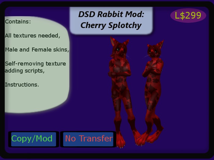 DSD Splotchy Bunny Mod, Cherry