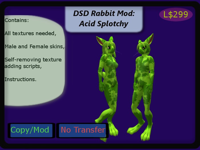 DSD Splotchy Bunny Mod, Acid