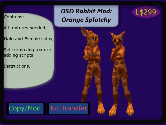 DSD Splotchy Bunny Mod, Orange