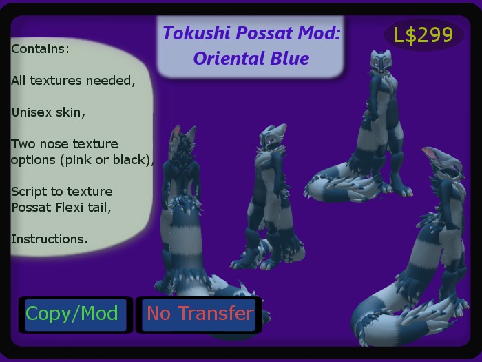 Oriental Blue Possat Mod