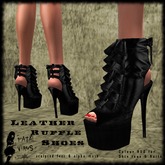 *FATAL*VIRUS Leather Ruffle Shoes *SALE PRICE*
