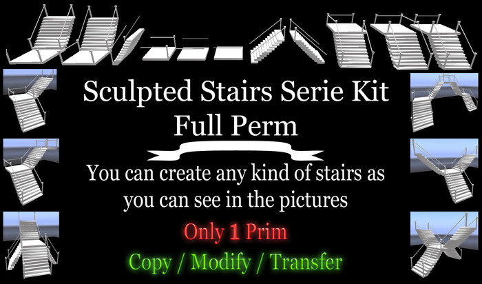 Sculpted Modern Stairs Kit Full Perm (Boxed)